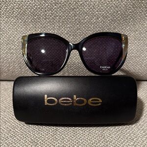 Bebe Black Sunglasses with Case